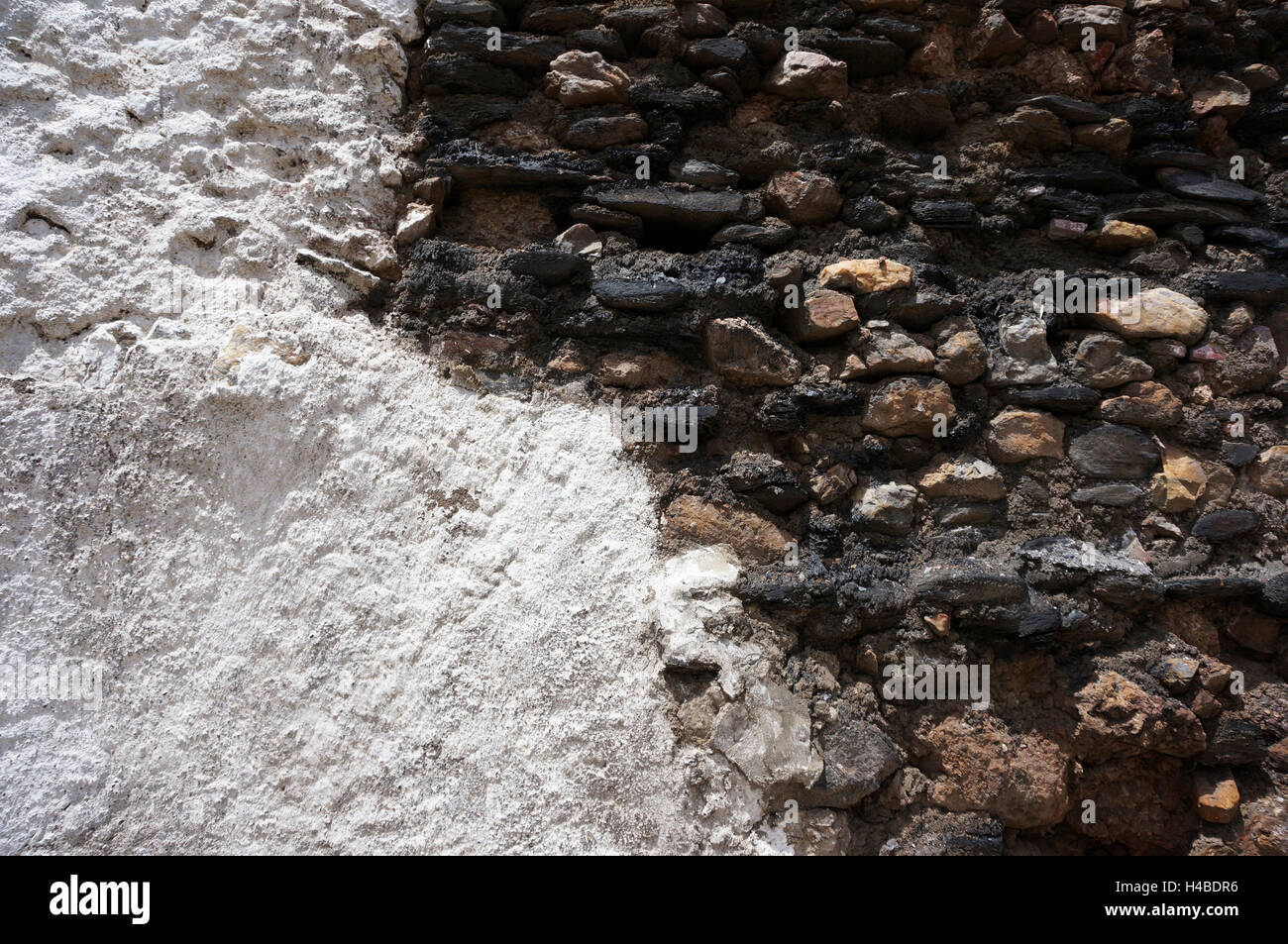 Teilansicht der Wand in La Calahorra Stockfoto