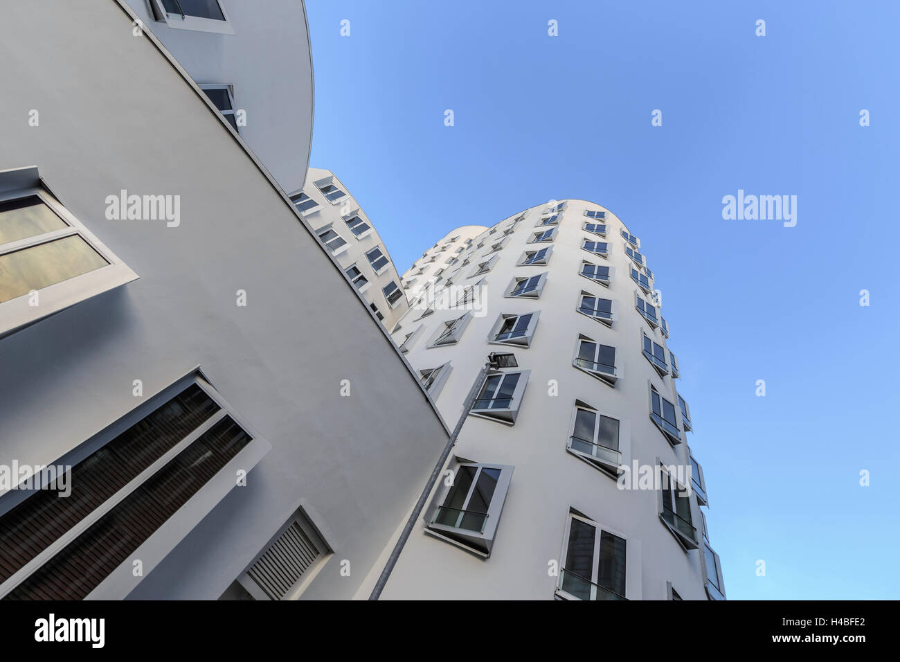 Europa, Nordrhein Westfalen, Düsseldorf, Medienhafen, Gehry-Bauten Stockfoto