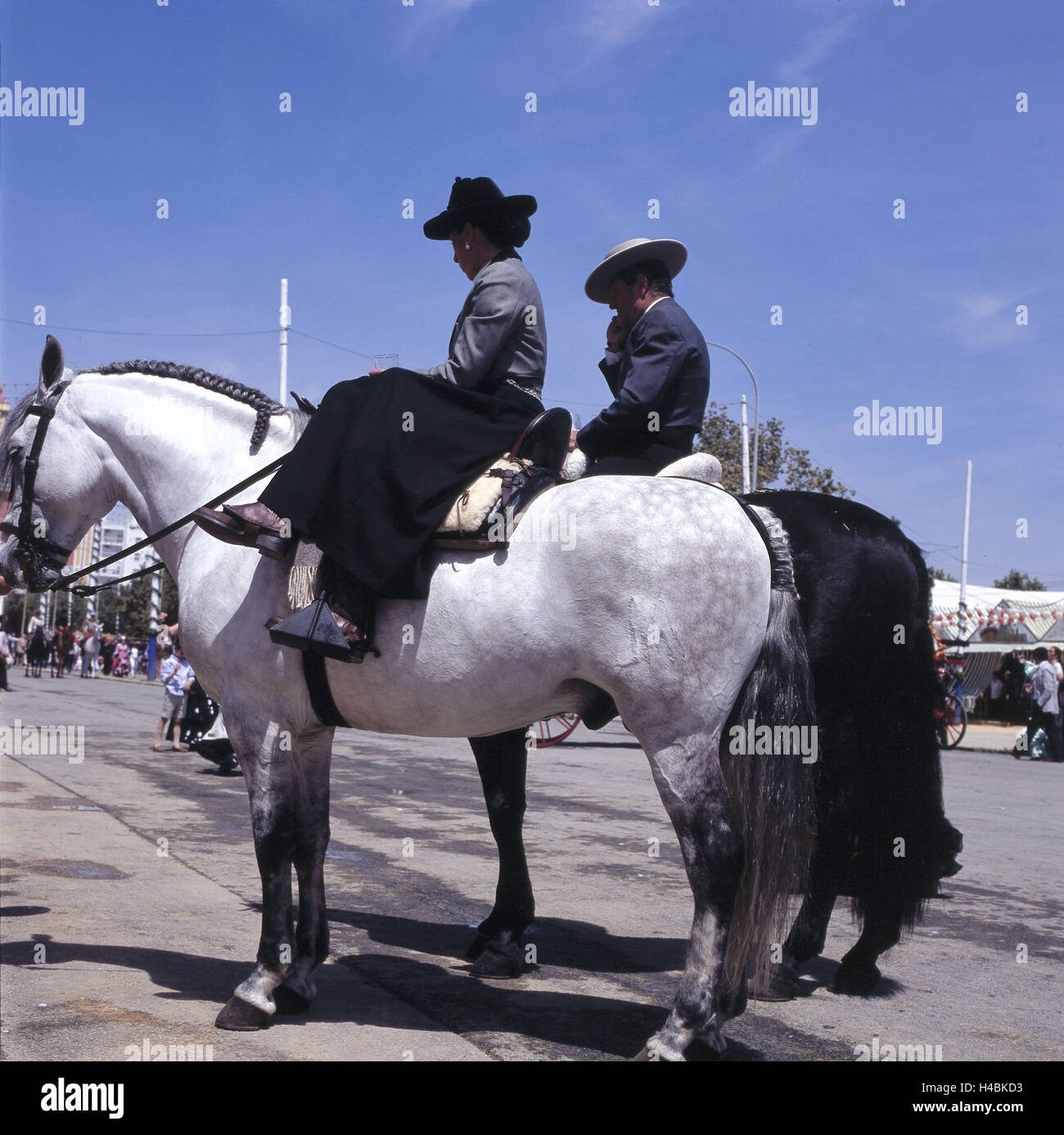 Spanien, Andalusien, Sevilla, Festival, Feria de Abril, Reiter, Stockfoto