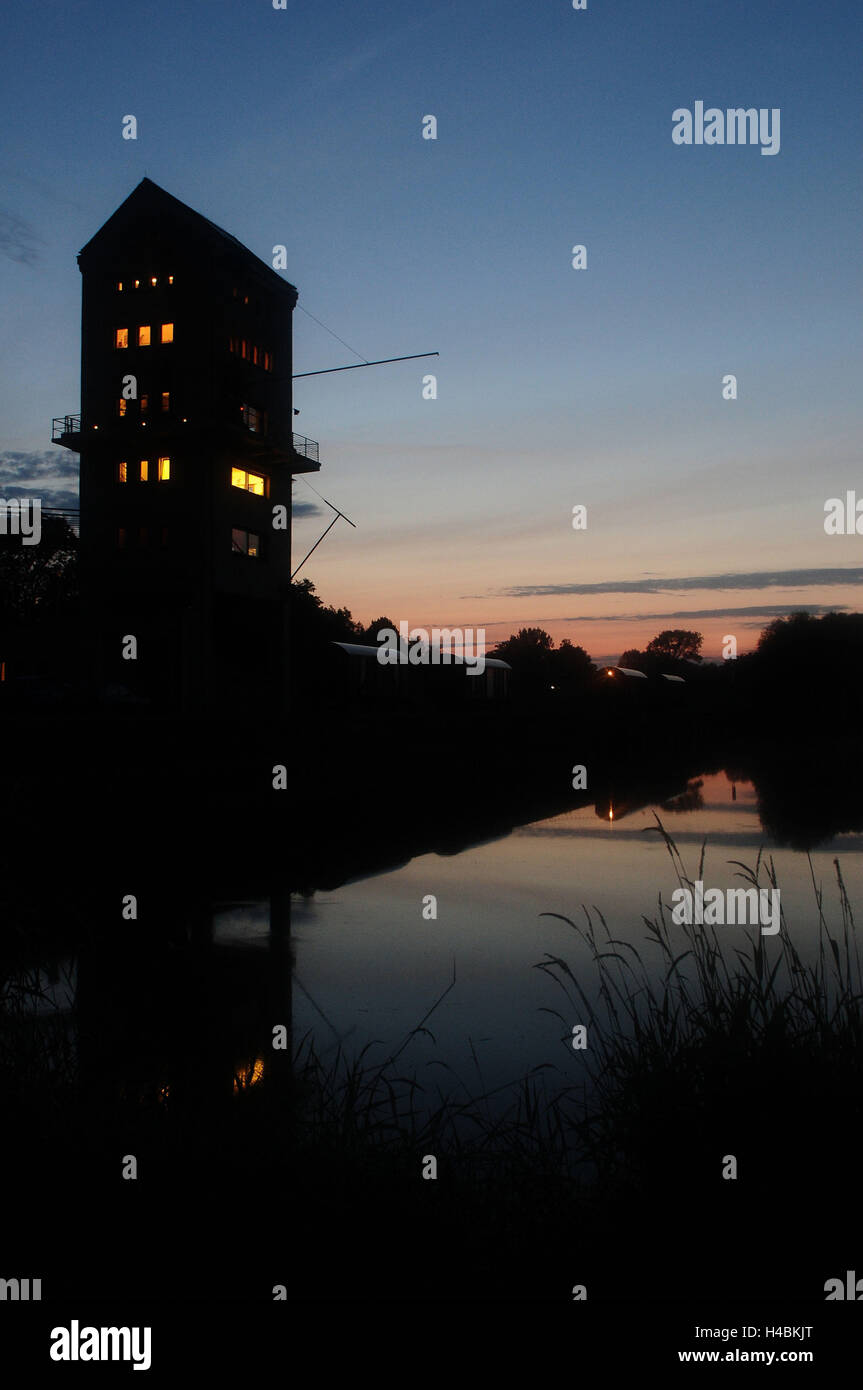 Brutto-Neuendorf an der Oder, Hafen, Stockfoto