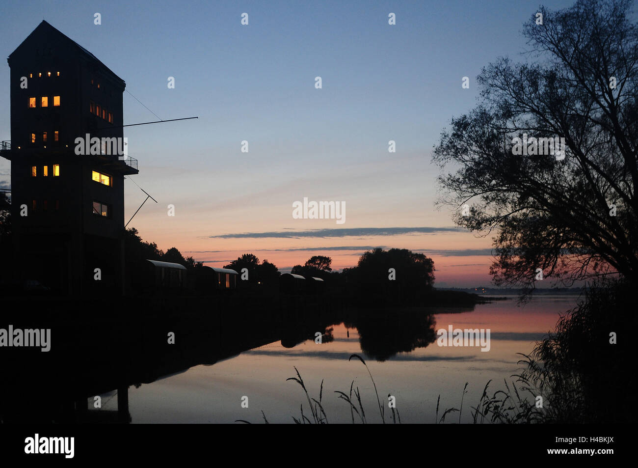 Brutto-Neuendorf an der Oder, Hafen, Stockfoto