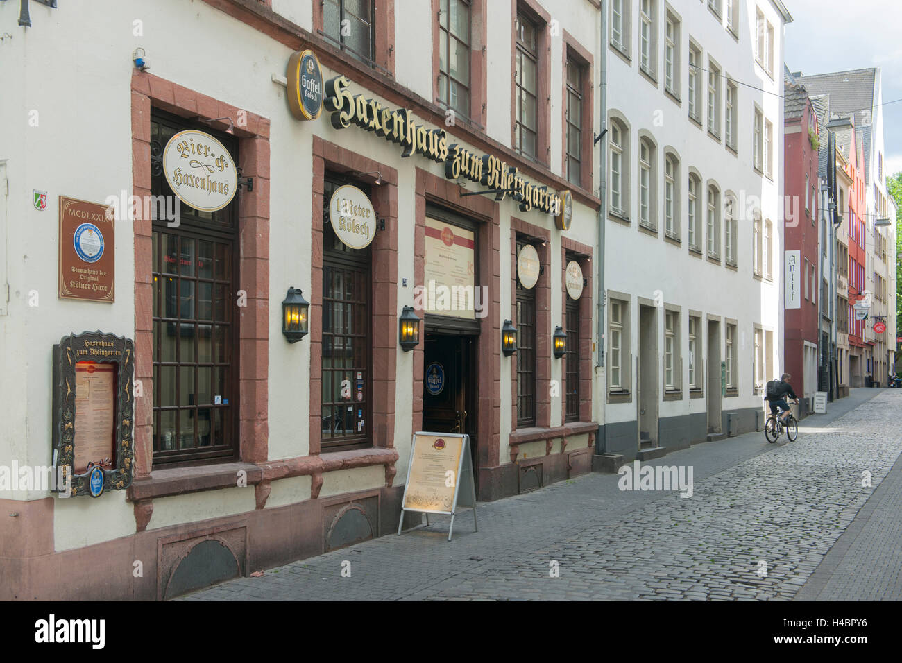 Köln, Altstadt Nord, Bein auf die Rothen Berg, Haus zum Rhein Garten