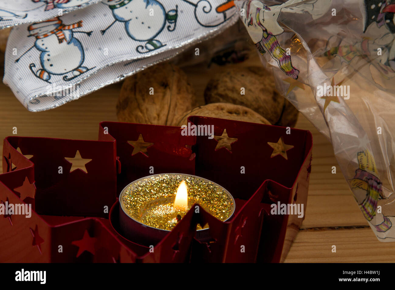 Stil leben, Weihnachtsdekoration, Tischdekoration Stockfoto