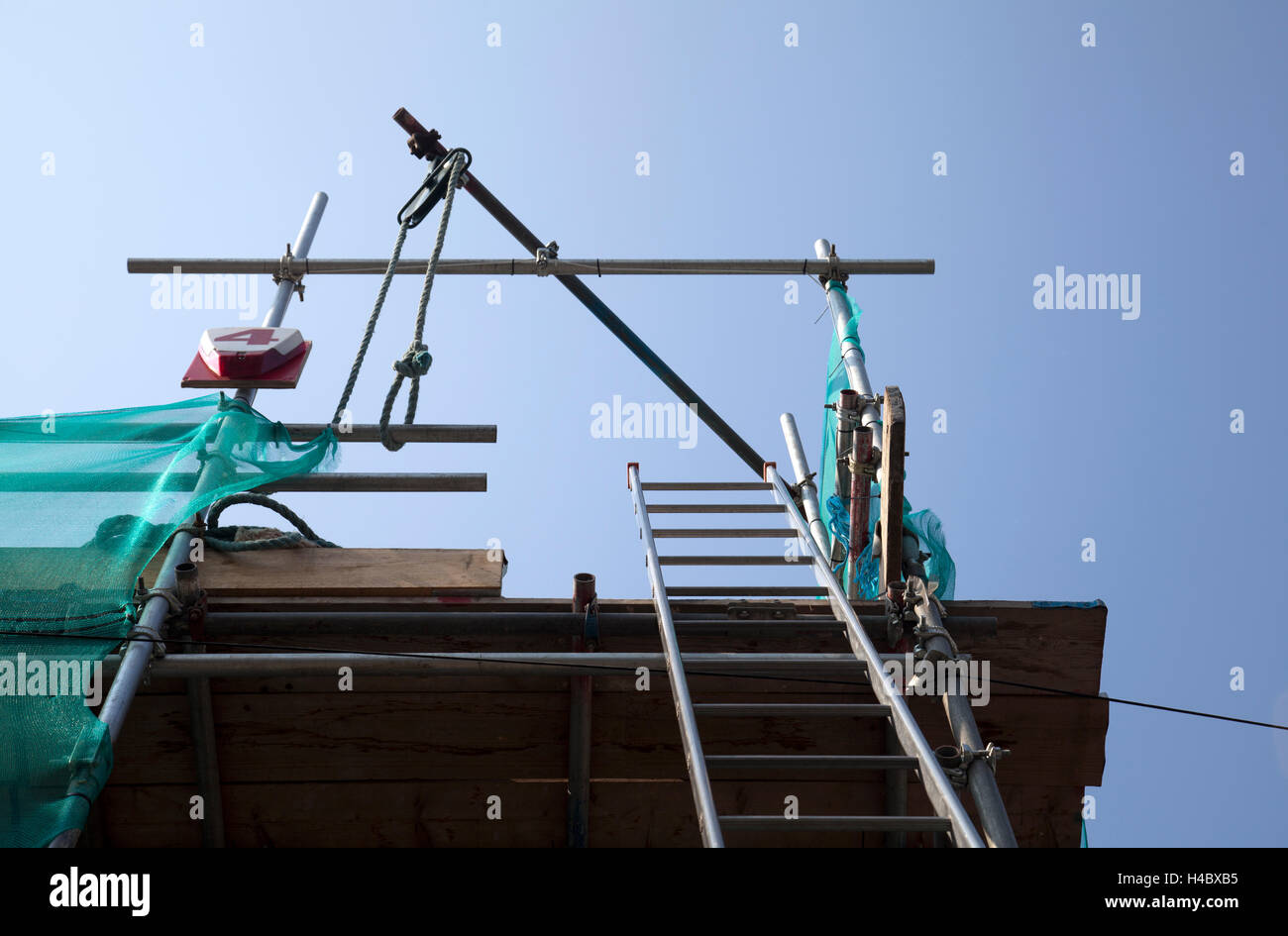 Gerüstbau-Plattform Stockfoto