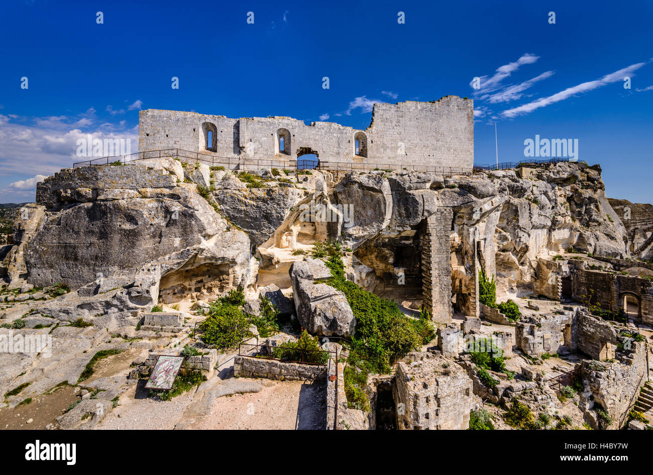 Frankreich, Provence, Bouches-du-Rhône, Les Baux-de-Provence, ChÔteau des Baux, Burgruine Stockfoto