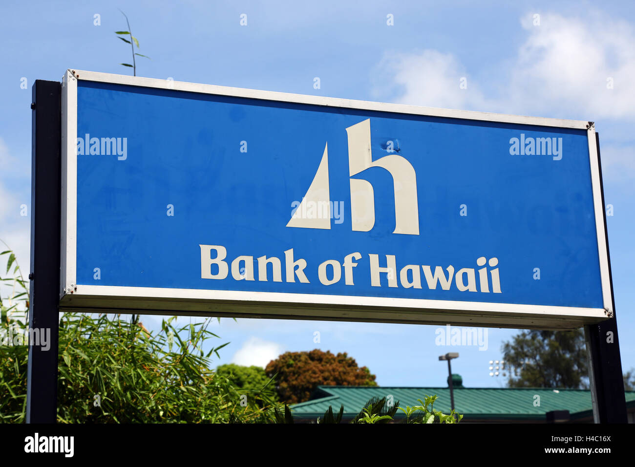 Bank von Hawaii zu unterzeichnen, in Koror, Koror Island, Republik Palau, Mikronesien, Pazifik Stockfoto