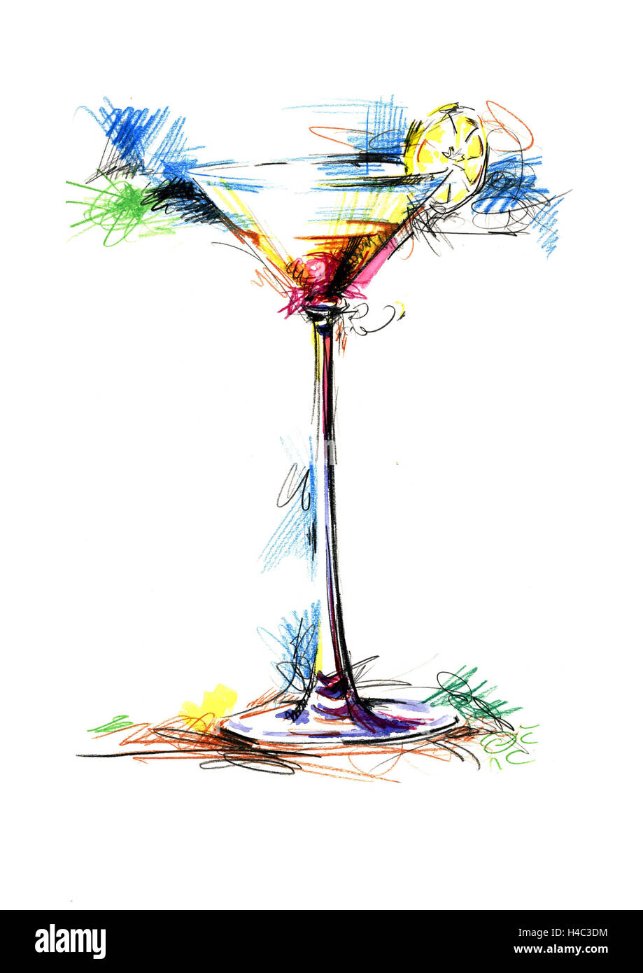Cocktail am Nachmittag Stockfoto