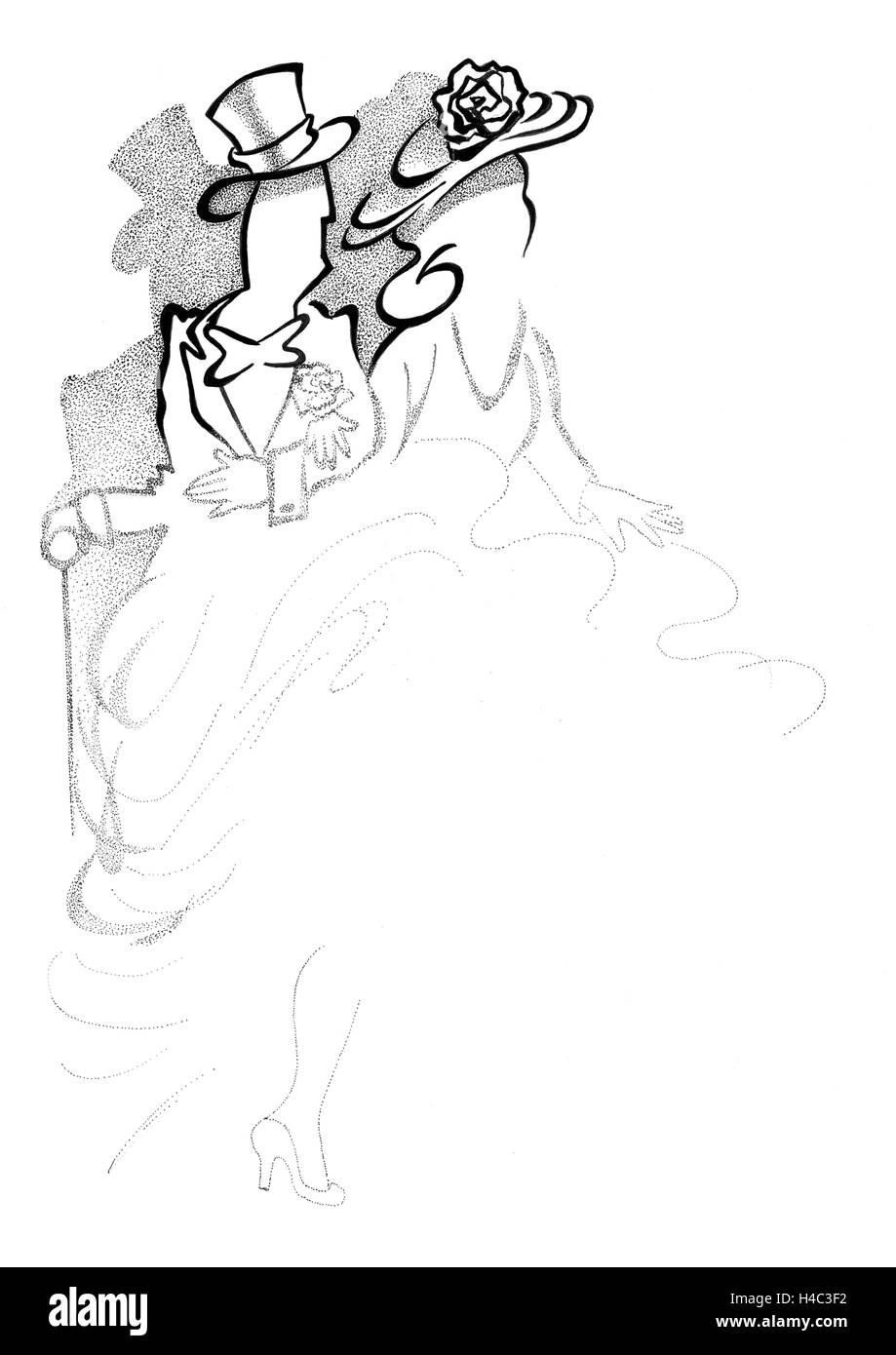 Ehepaar auf dem Weg nach Hause Stockfoto