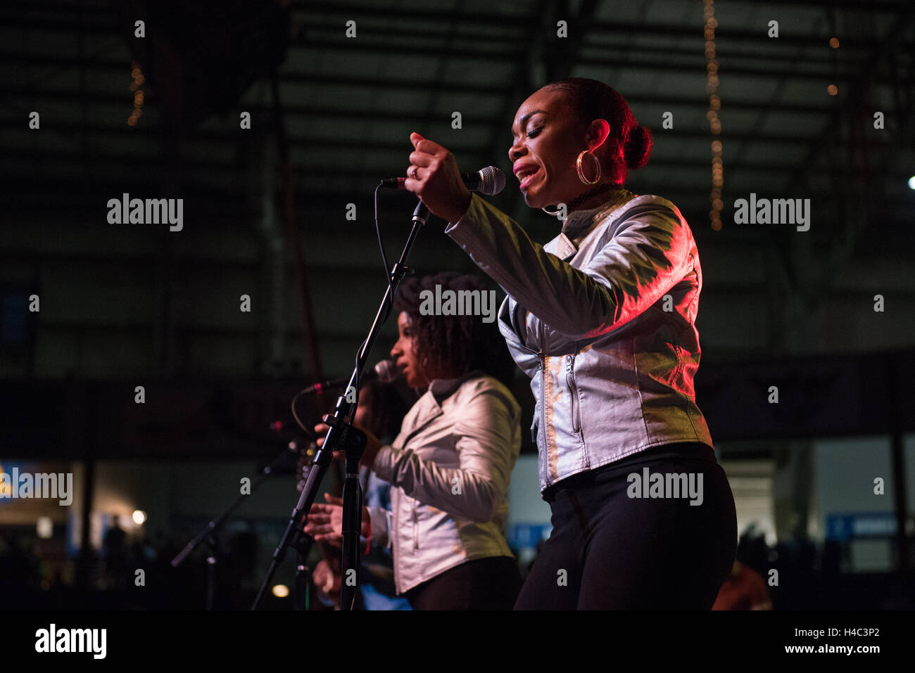 Sichern Sie Sänger für Julian Marley führen beim Riot Fest im nationalen Complex 2. September 2016 in Denver, Colorado Stockfoto