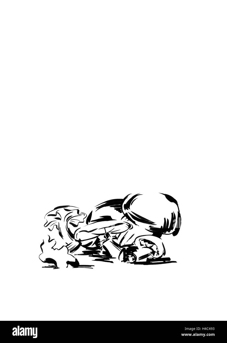 Pilzmenü Karte Stockfoto