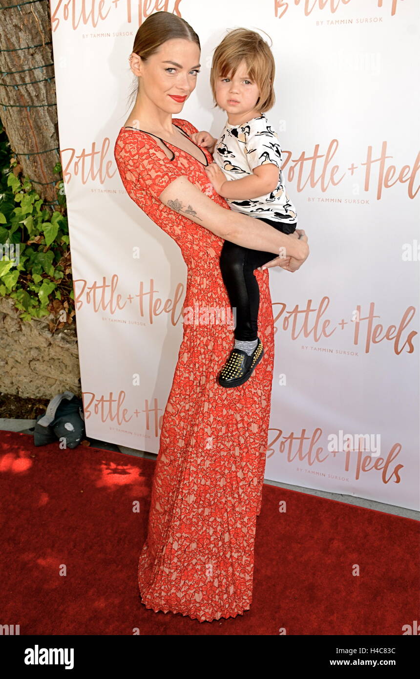 Jaime King und Sohn James Knight Newman besuchen die 'Starten der Flasche und Heels' Nächstenliebe in einem Privathaus in Los Angeles, Kalifornien am 22. Mai 2016 Stockfoto