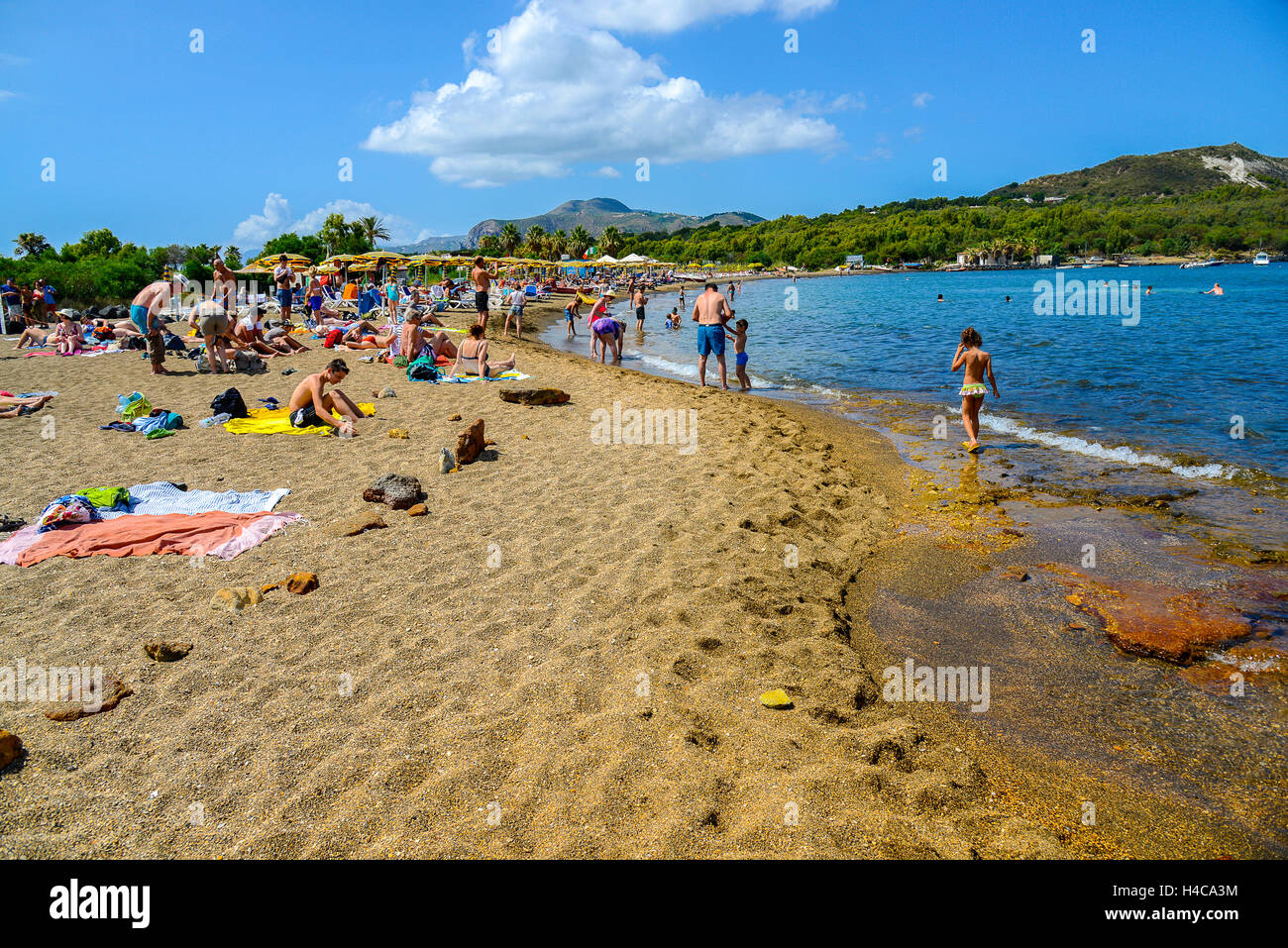 Italien Sizilien Liparischen Inseln Vulcano Island Vulkan Insel Levante Strand Stockfoto