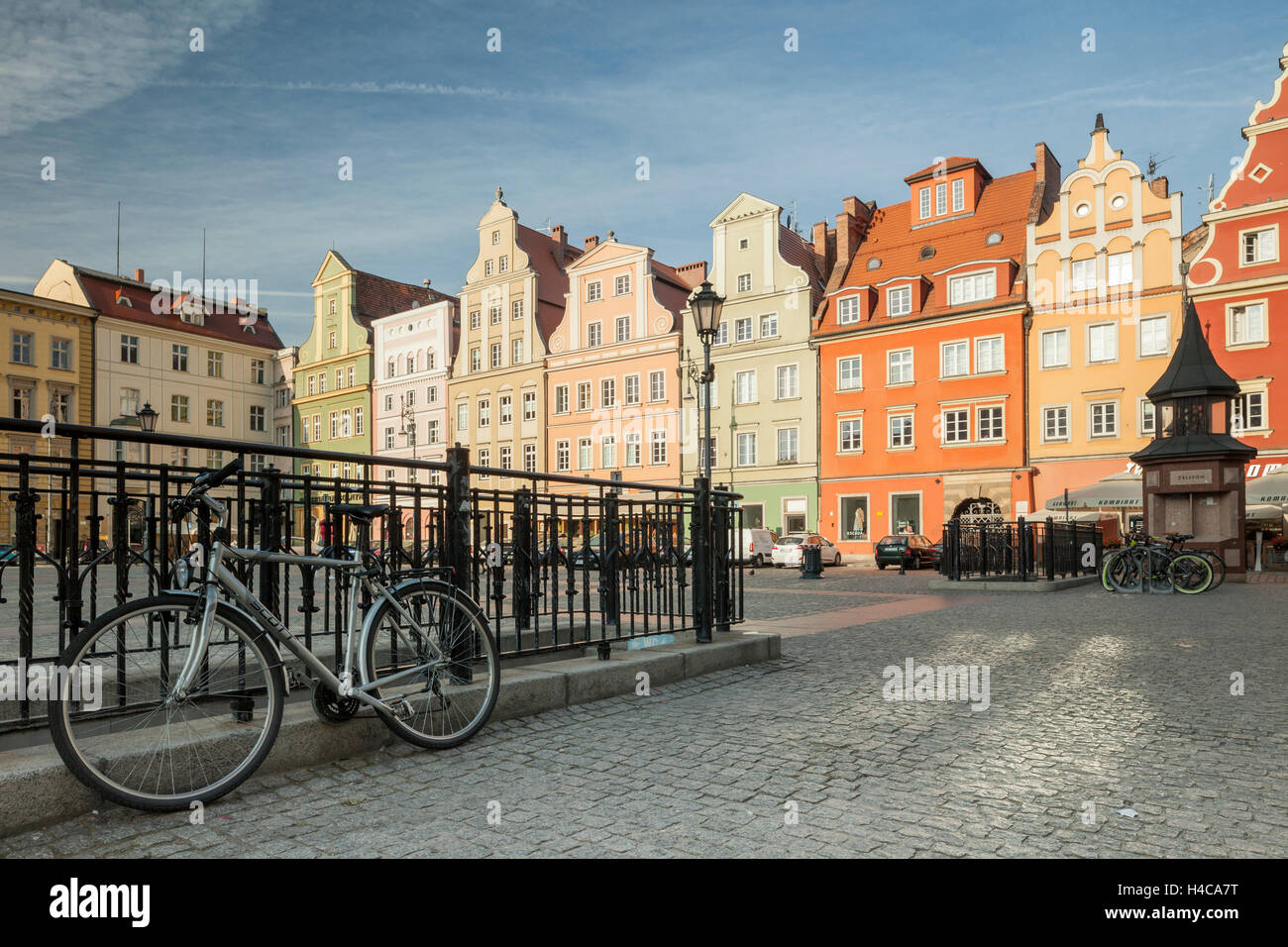 Plac Solny (Salzplatz) in Wroclaw old Town, Niederschlesien, Polen. Stockfoto