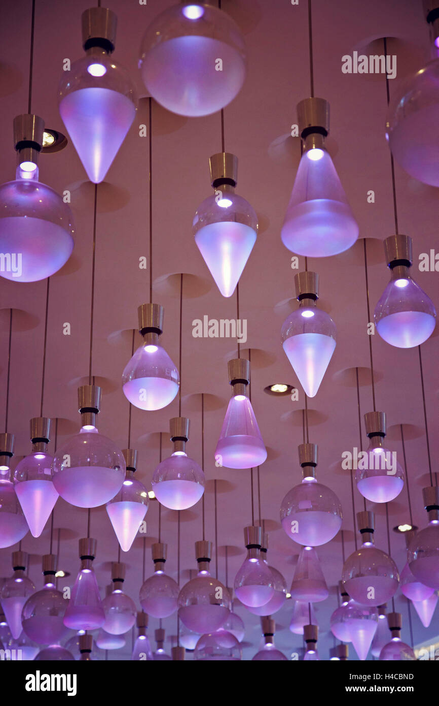 London, Museum, Gastronomie, Lampen Stockfoto