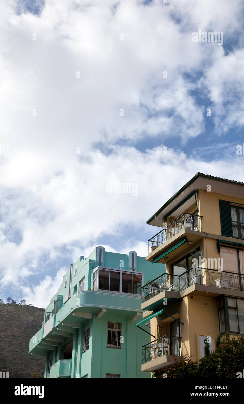 Art-Deco-Wohnungen in Sea Point, Kapstadt - Südafrika Stockfoto