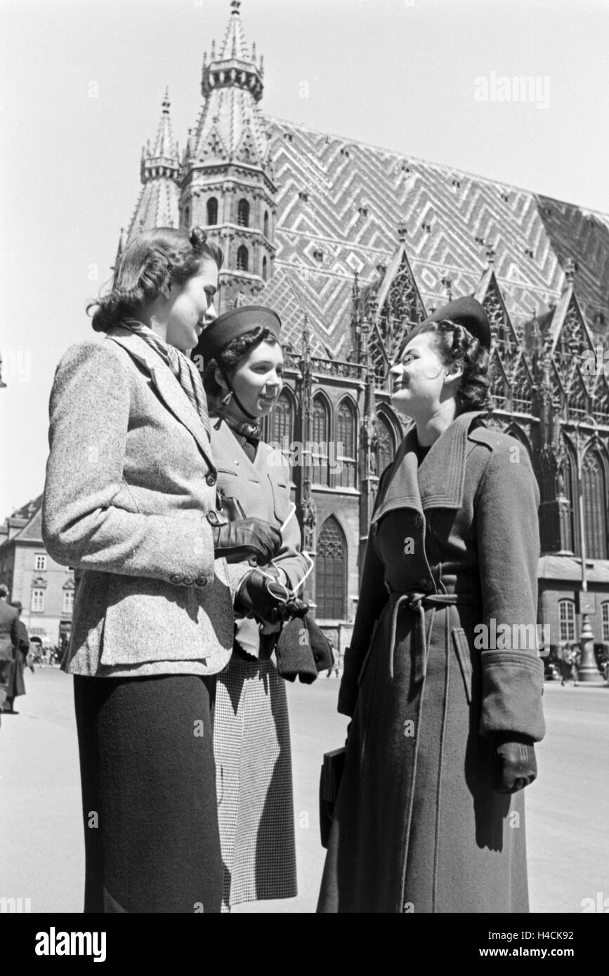 Eine Städtereise Nach Wien, 1930er Jahre Deutsches Reich. Eine Städtereise nach Wien, Deutschland der 1930er Jahre Stockfoto