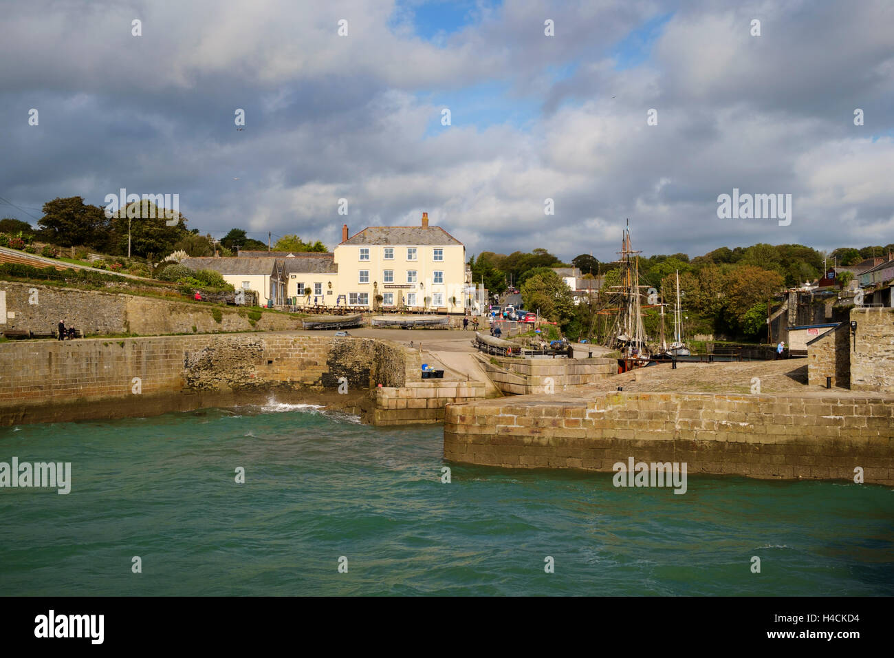 Charlestown Harbour, Cornwall, England, UK Stockfoto