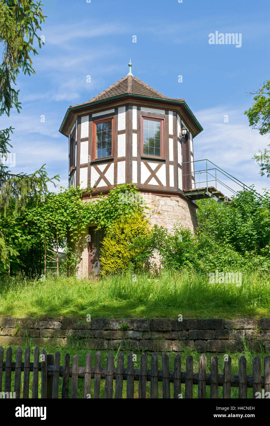 Deutschland, Baden-Württemberg, Tübingen, Sommerhaus in Schlossbergstrasse welche Goethe-Häuschen genannt wird, J. W. Goethe war in der 07.09.1797 mit Chemiker Christian Gmelin, der Besitzer zu diesem Zeitpunkt in diesem Sommerhaus, Stockfoto