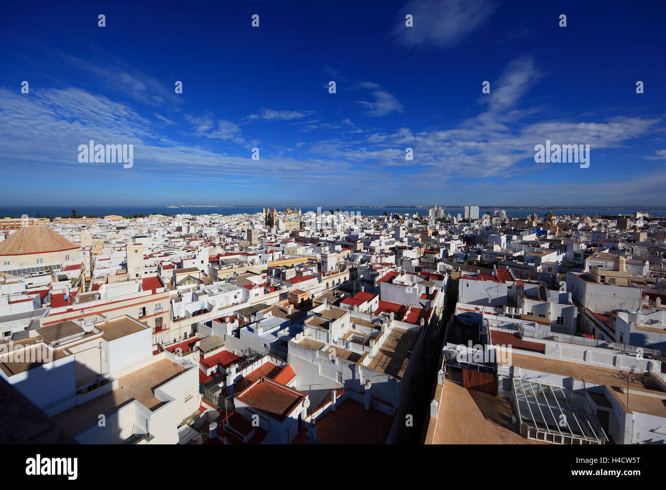 Spanien, Andalusien, Cadiz, Stadt anzeigen Torre Tavira auf die Altstadt Stockfoto