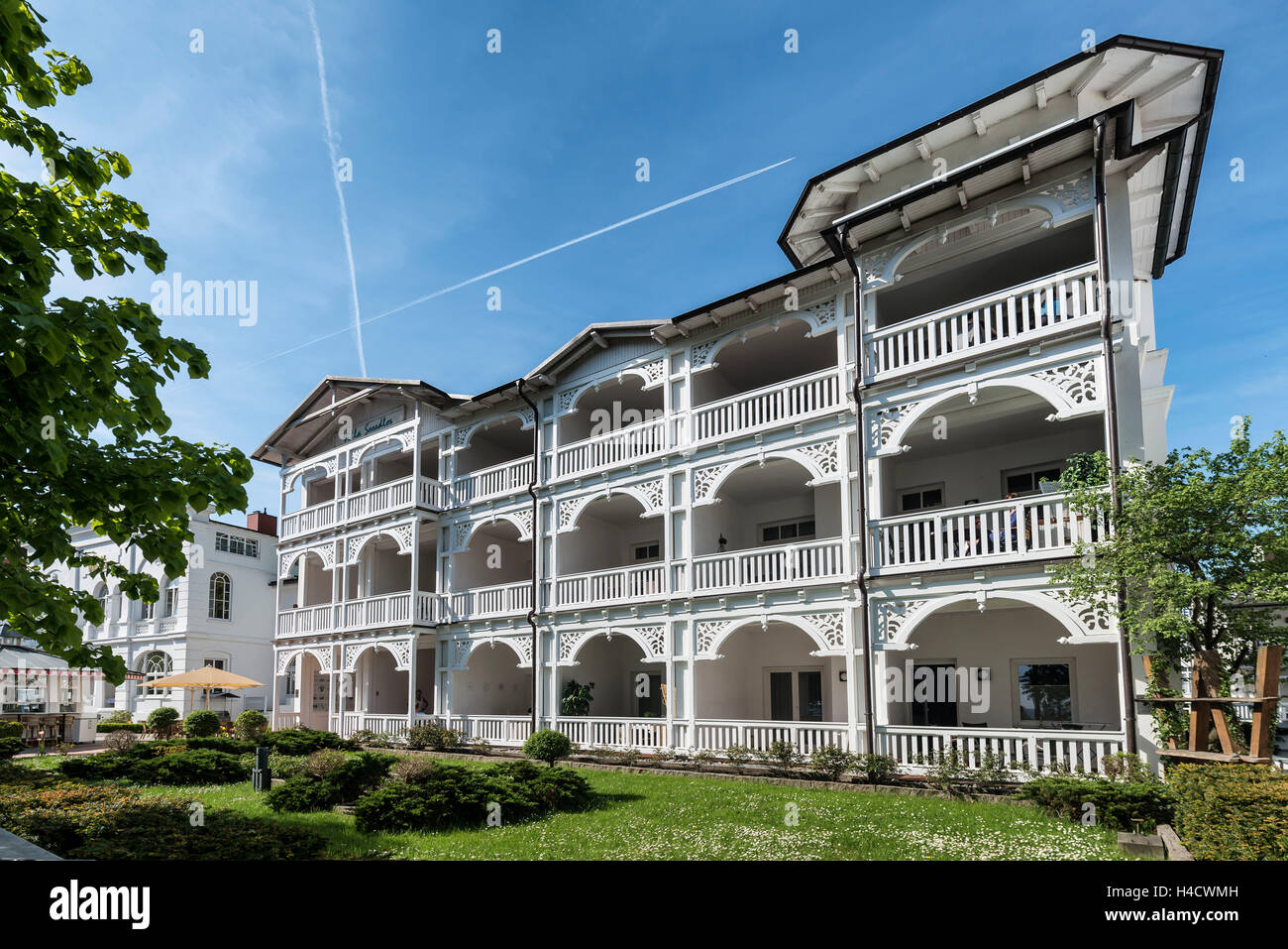 Binz, Mecklenburg-West Pomerania, Deutschland, Haus im Stil der Bad-Architektur Stockfoto