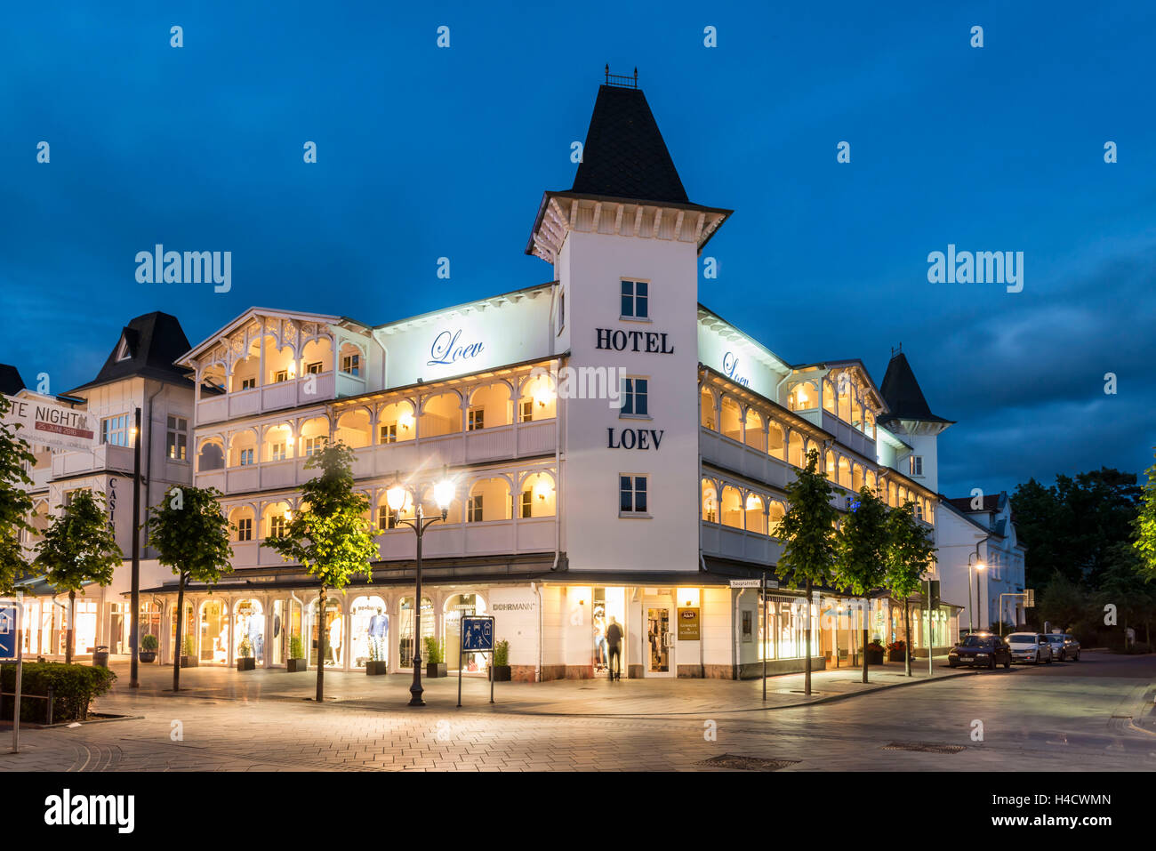 Binz, Mecklenburg-Western Pomerania, Deutschland, Hotel Hotel an der Hauptstrasse Stockfoto