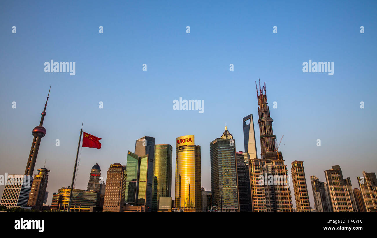 Asien, China, Shanghai, Pudong, Blick auf die skyline Stockfoto