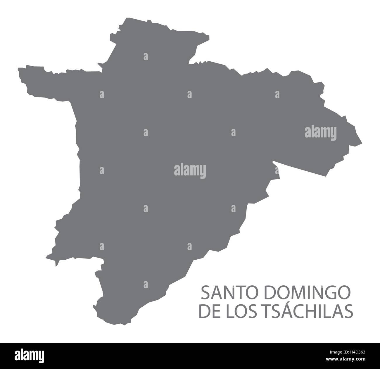 Santo Domingo De Los Tsachilas Ecuador Karte grau Stock Vektor