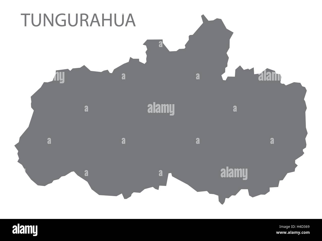 Tungurahua, Ecuador Karte grau Stock Vektor
