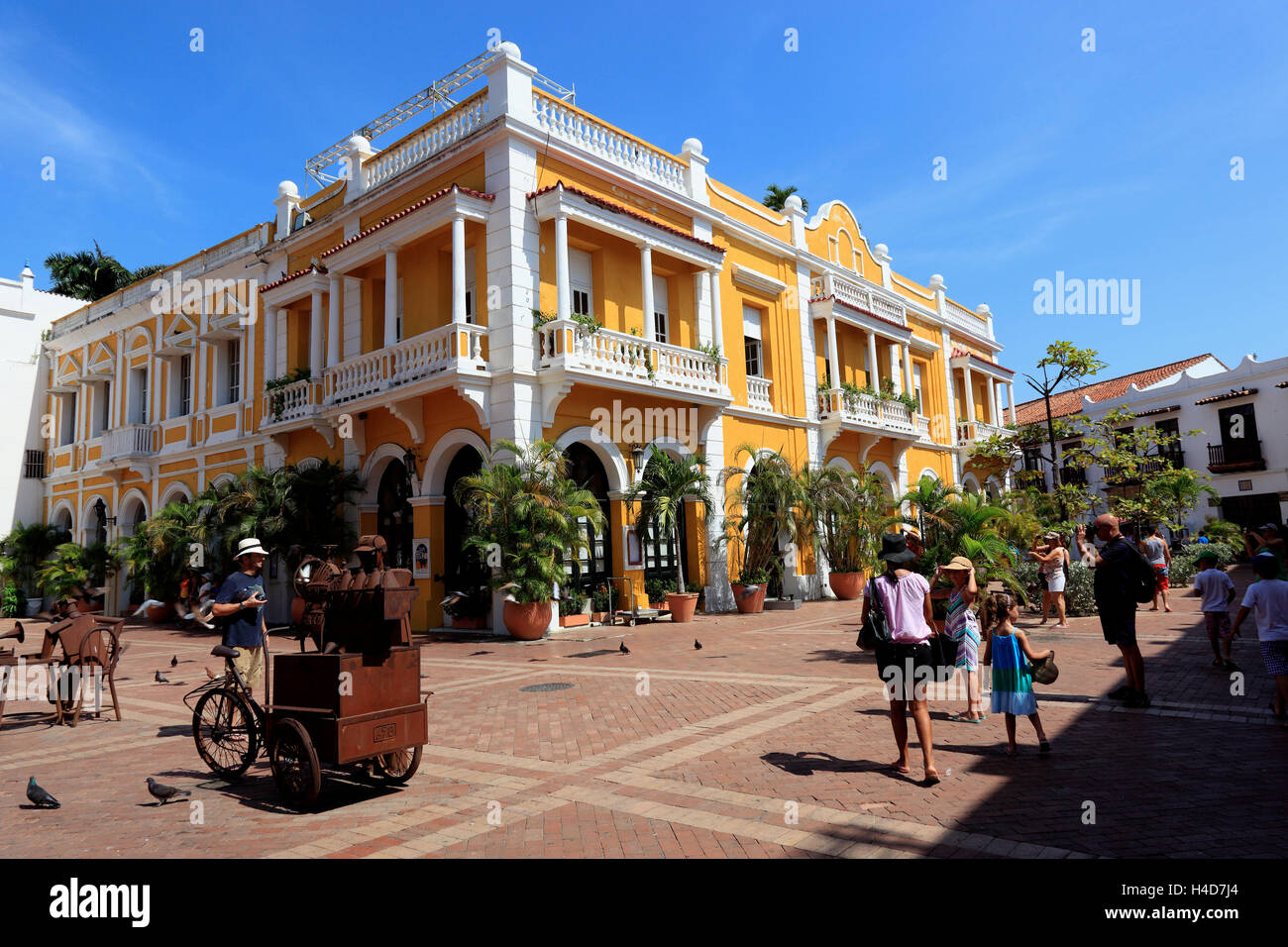 Republik Kolumbien, Departamento Bolivar, Stadt Cartagena de Indias, Fußgänger, Stockfoto