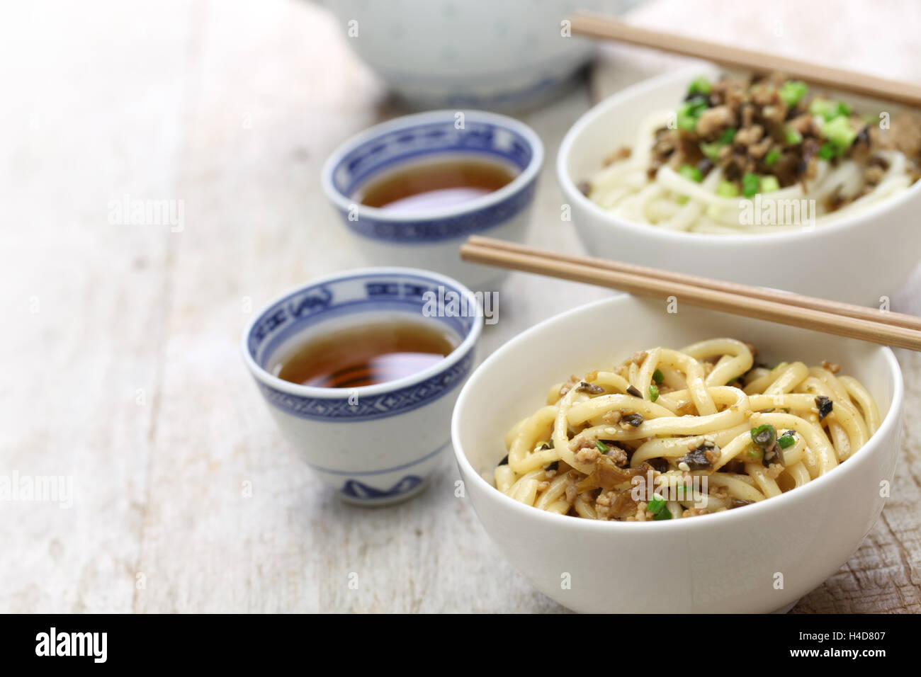 Dan Dan Nudeln, chinesische Sichuan-Küche Stockfoto