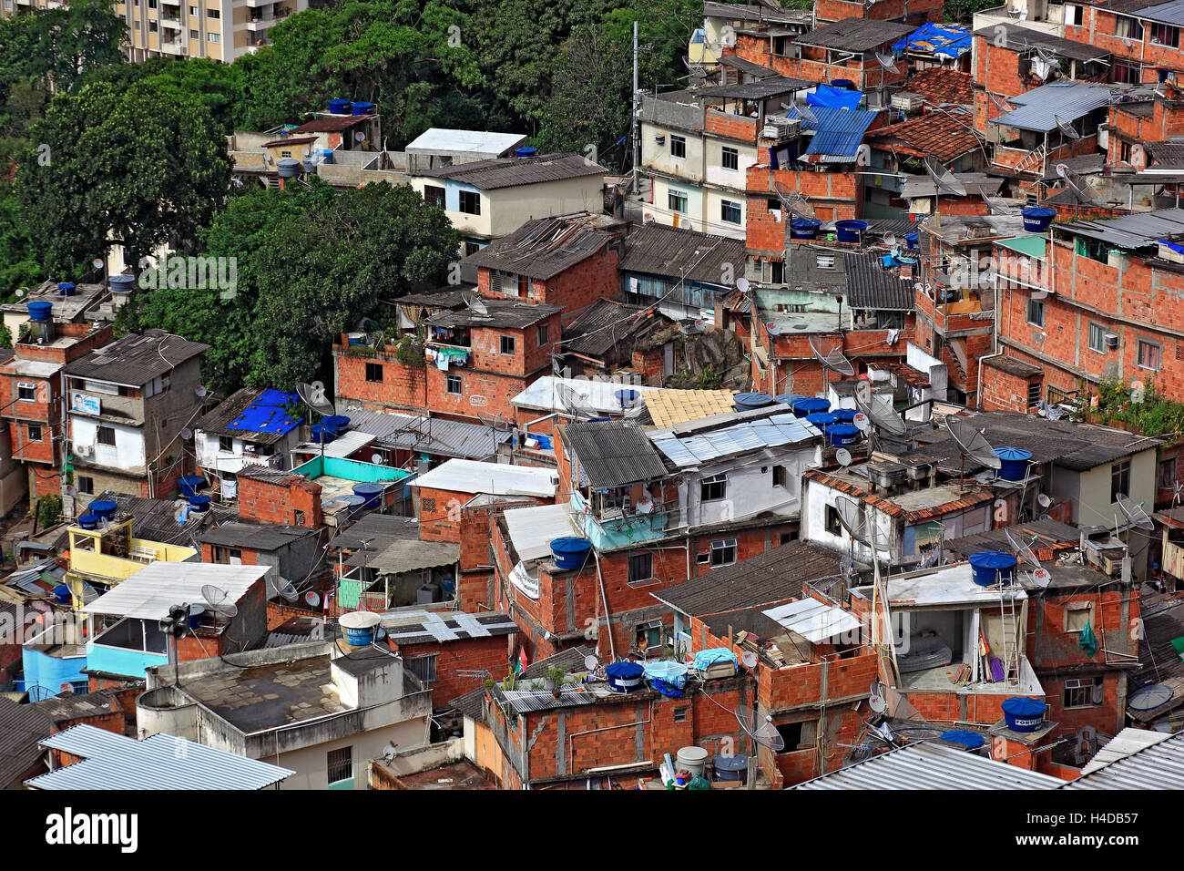 Favela Santa Marta, Rio De Janeiro, Brasilien Stockfoto