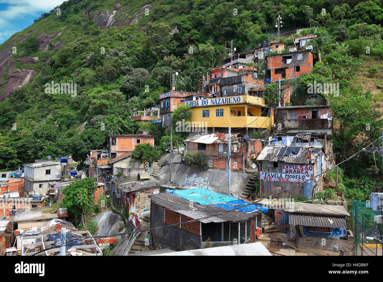 Favela Santa Marta, Rio De Janeiro, Brasilien Stockfoto