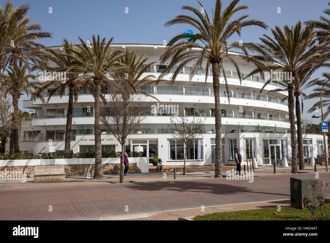 Palmen, Hotel, manchmal, Platja de Palma, Mallorca, Spanien, Balearen, Stockfoto