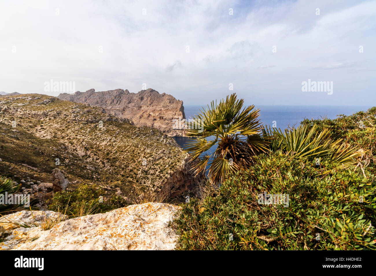 Mirador es Colomer, Ort von Interesse, Ansicht, Breite, Landschaft, Küste, Nordküste, Klima, Berge, brüsk, Spanien, Mallorca, Balearen, Balearen, Landschaft Stockfoto