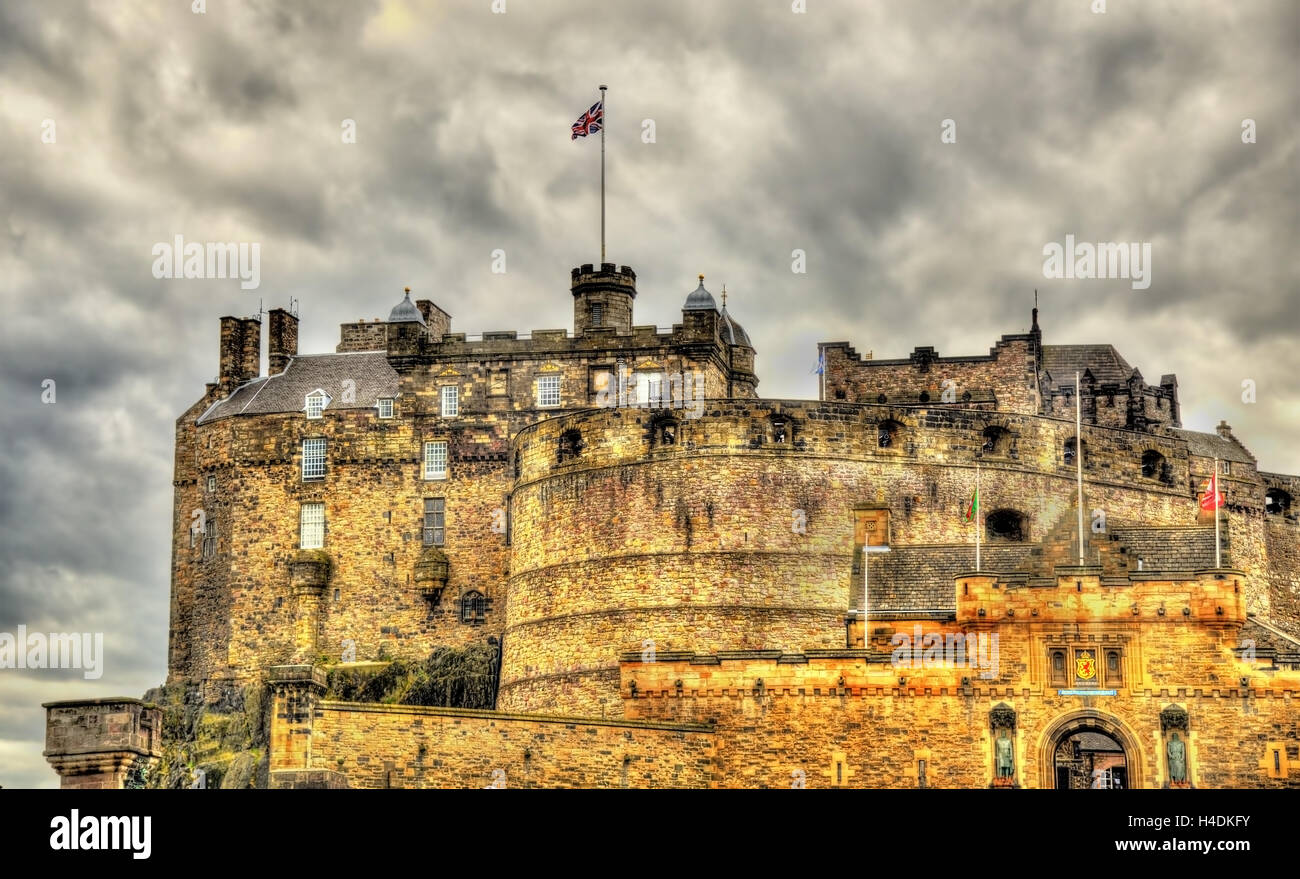 Blick auf Edinburgh Castle - Schottland, UK Stockfoto