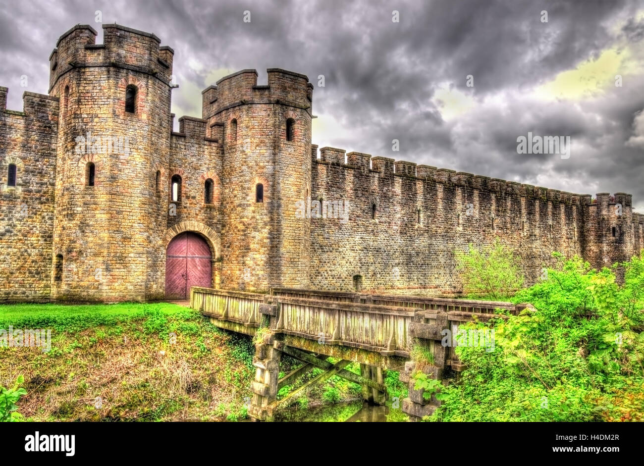 Nordtor des Cardiff Castle - Wales Stockfoto