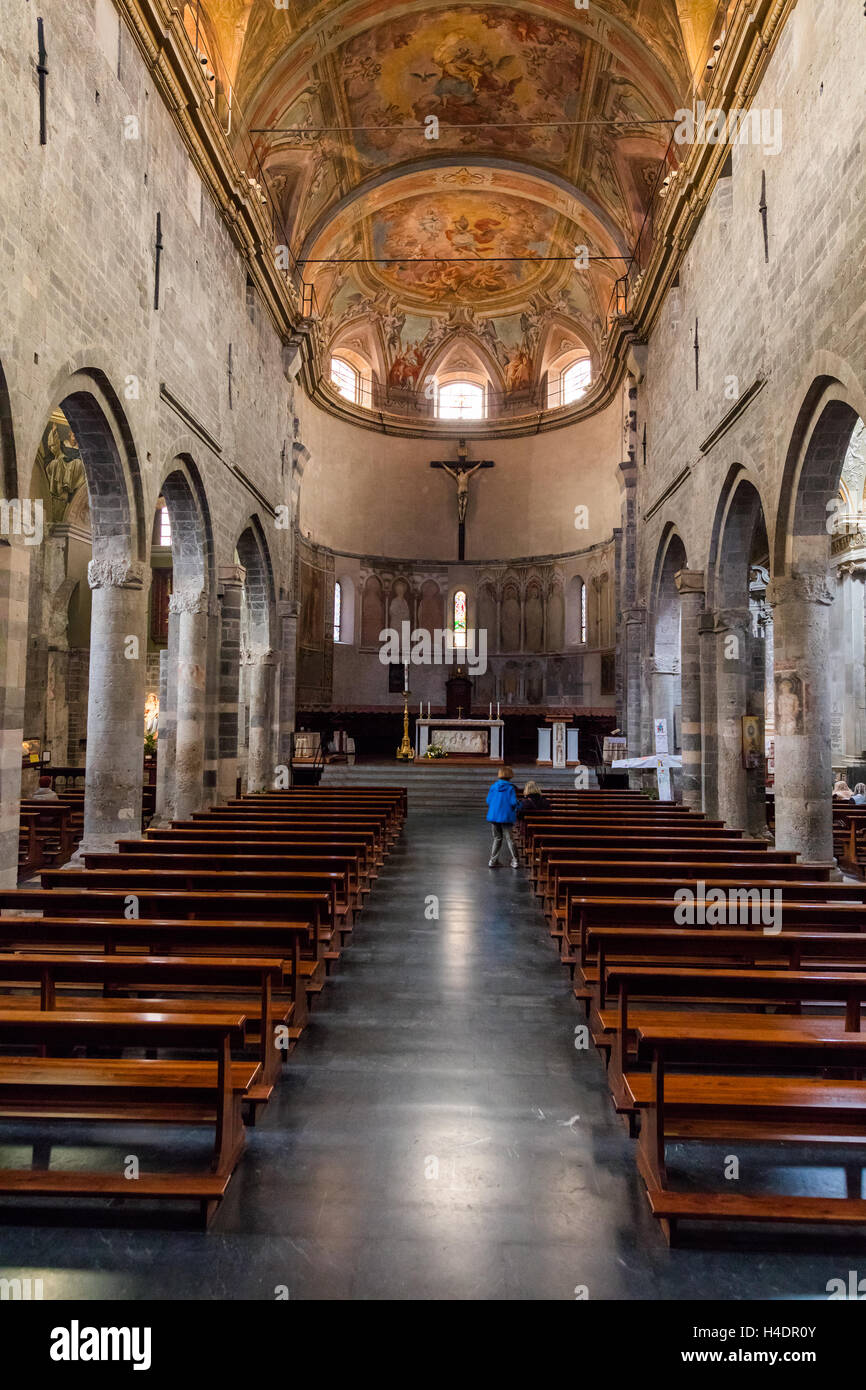 Albenga Kathedrale St. Michael Interieur, Albenga, Provinz von Savona, Ligurien, Italien Stockfoto