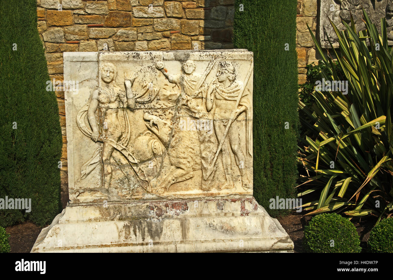 Heaver Burg, italienischen Garten Relief, Kent Stockfoto