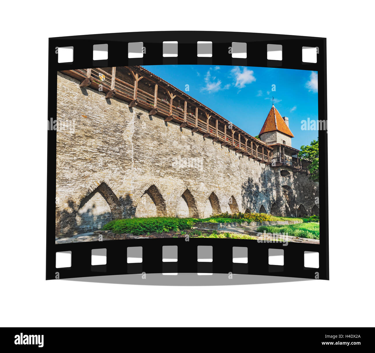 Der Garten des dänischen Königs (Taani Kuninga Aed) befindet sich auf der Stadtmauer in der Oberstadt, Tallinn, Estland, Europa Stockfoto