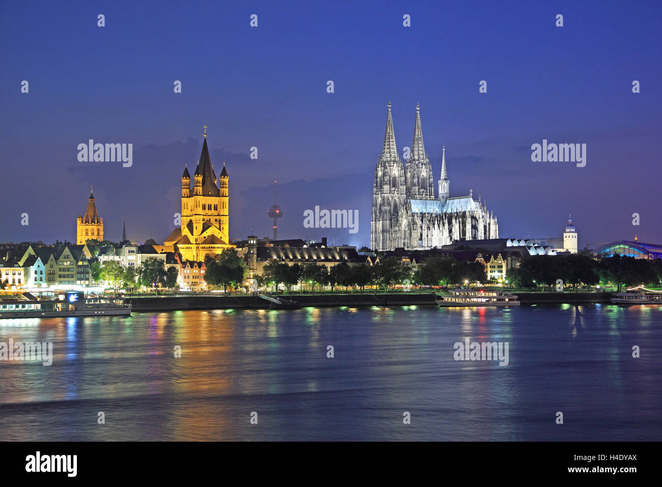 Deutschland, Nordrhein-Westfalen, Köln, Dom am Rhein, UNESCO-Welterbe Stockfoto