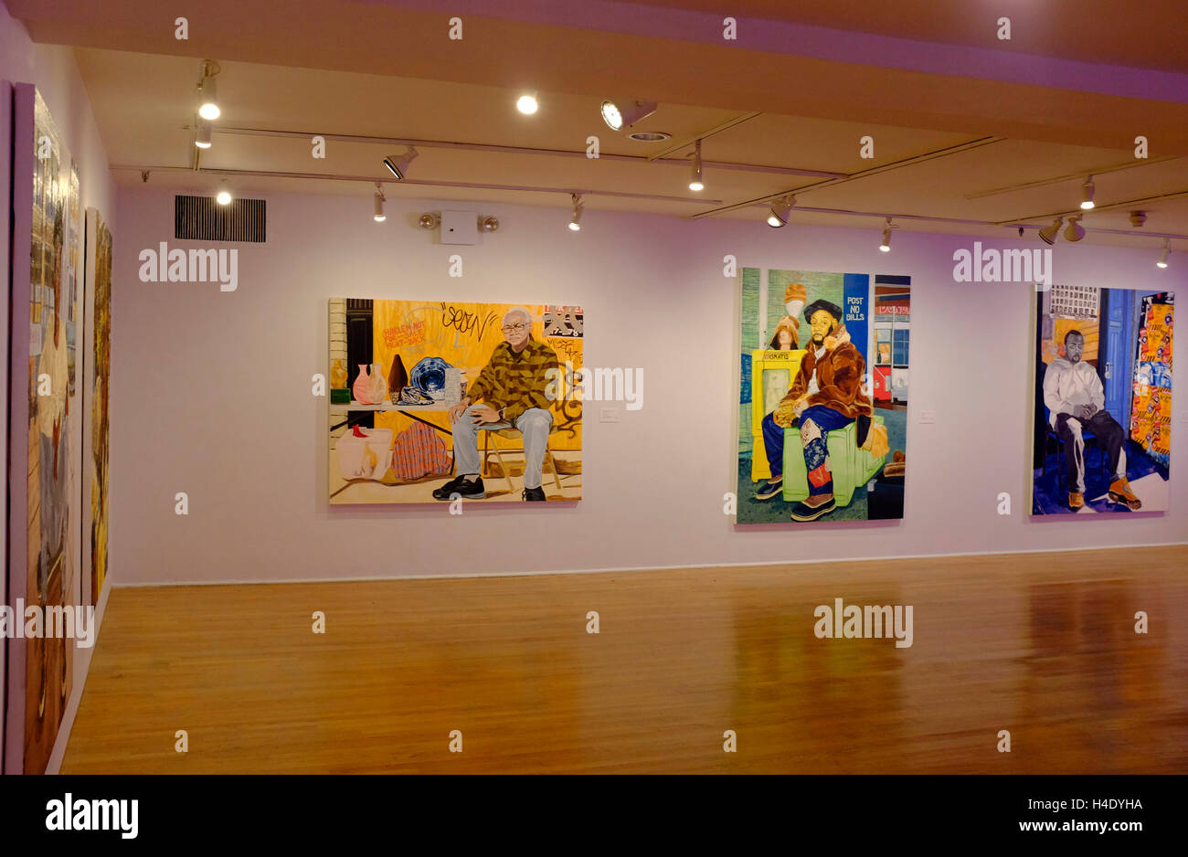 Ausstellungshalle im Studio Museum in Harlem. Manhattan, New York City, USA Stockfoto