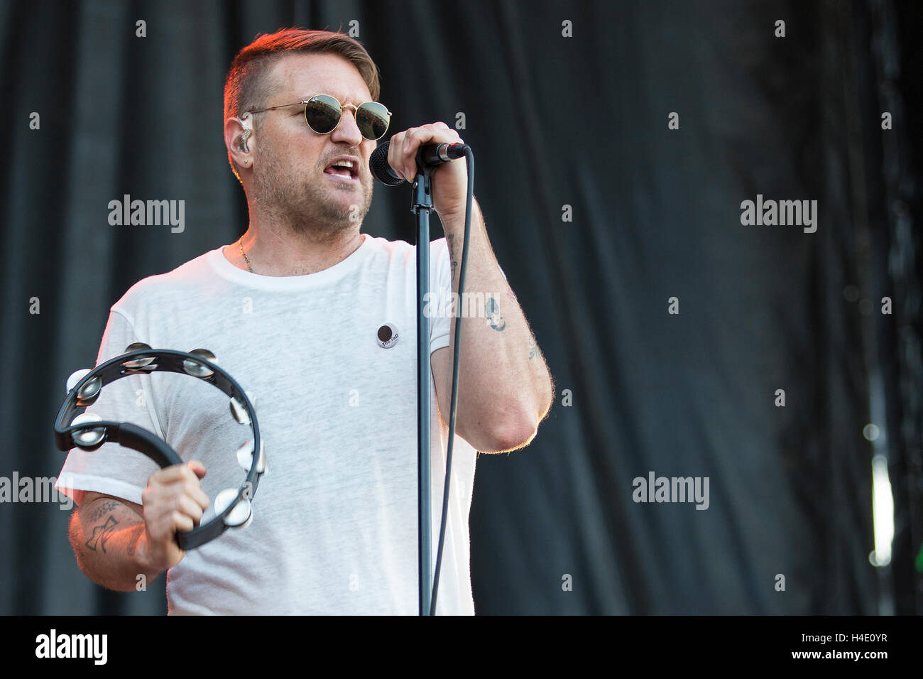 Nathan Willett, führt Sänger der Cold War Kids auf 2016 Beale Street Music Festival in Tom Lee Park am 1. Mai 2016 in Memphis, Tennessee Stockfoto