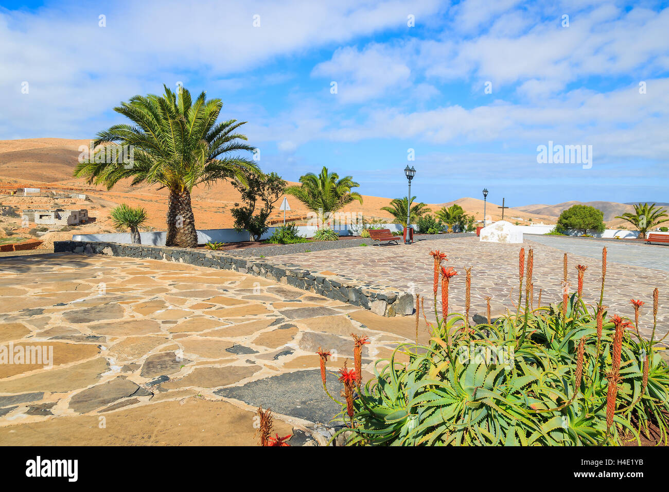 Tropische Landschaft der Insel Fuerteventura, Spanien Stockfoto