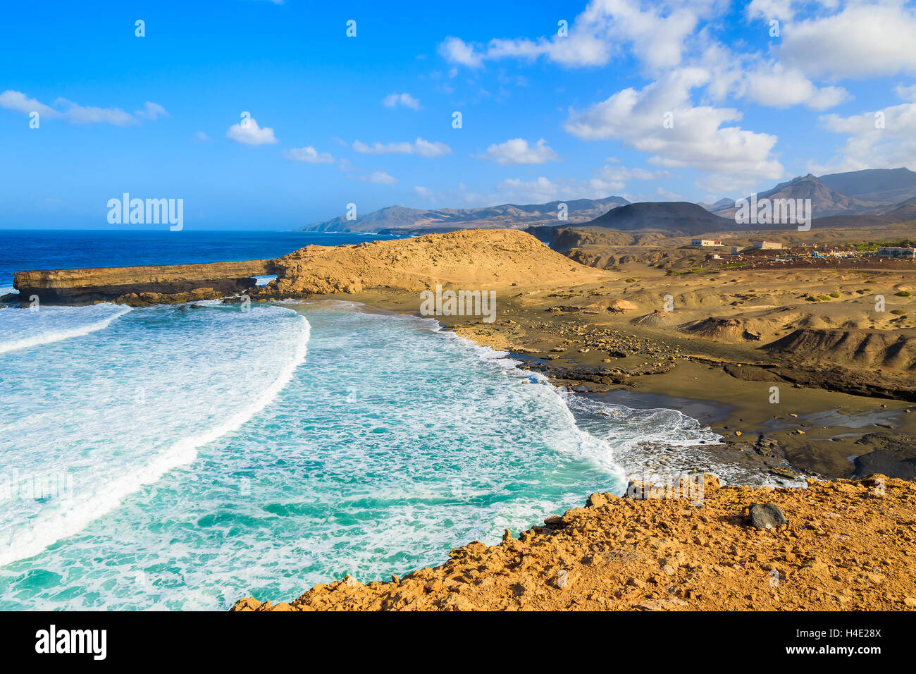 La Pared Strand an der westlichen Küste von Fuerteventura, Kanarische Inseln, Spanien Stockfoto