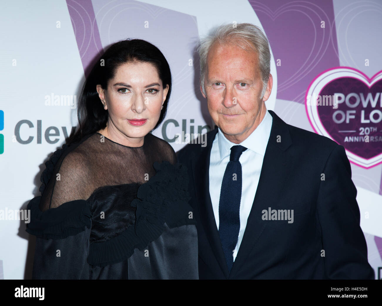 Marina Abramovic und Petter Skavlan besuchen Erinnerung lebendig 20. jährlichen Power of Love Gala im MGM Grand Garden Arena am 21. Mai 2016 in Las Vegas, Nevada, USA Stockfoto