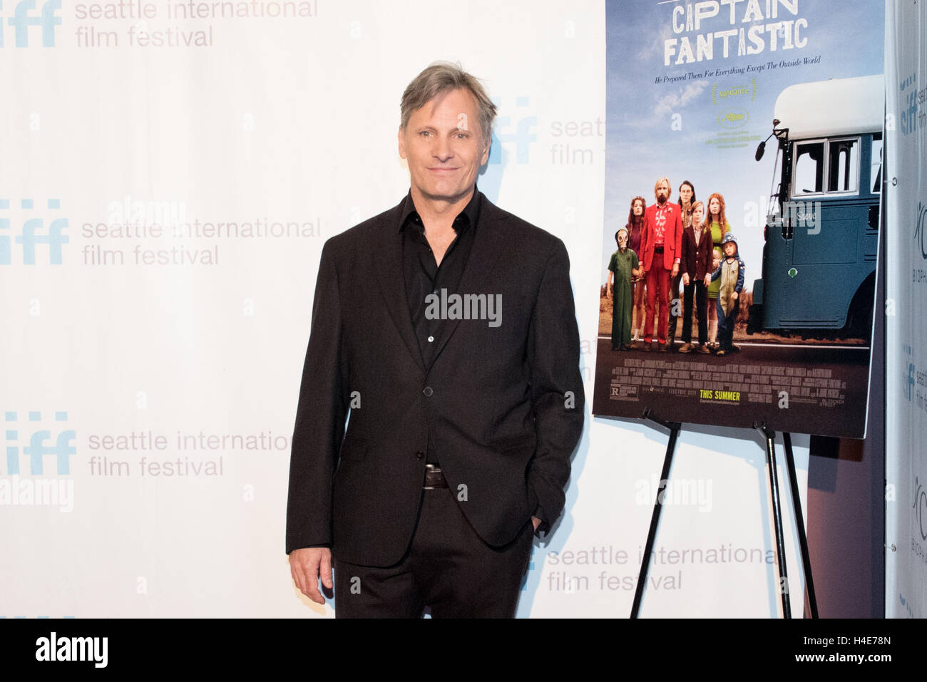 Schauspieler Viggo Mortensen besucht die Seattle International Film Festival (SIFF) Hommage an Viggo Mortensen und Red Carpet Premiere von Kapitän Fantastic am 11. Juni 2016 in Seattle, Washington. Stockfoto