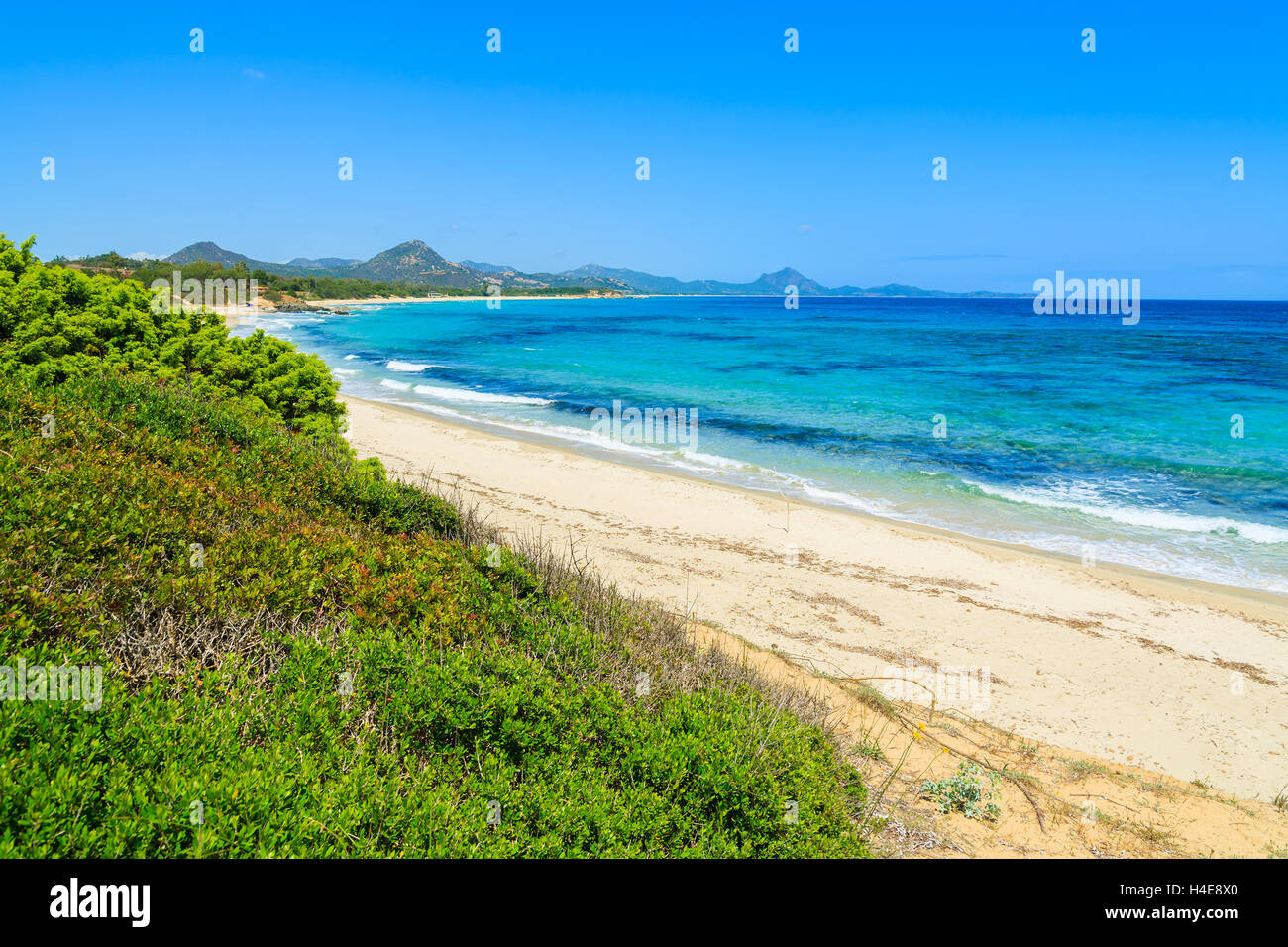 Peppino Strand und Kristall klaren türkisblauen Meer, Insel Sardinien, Italien Stockfoto