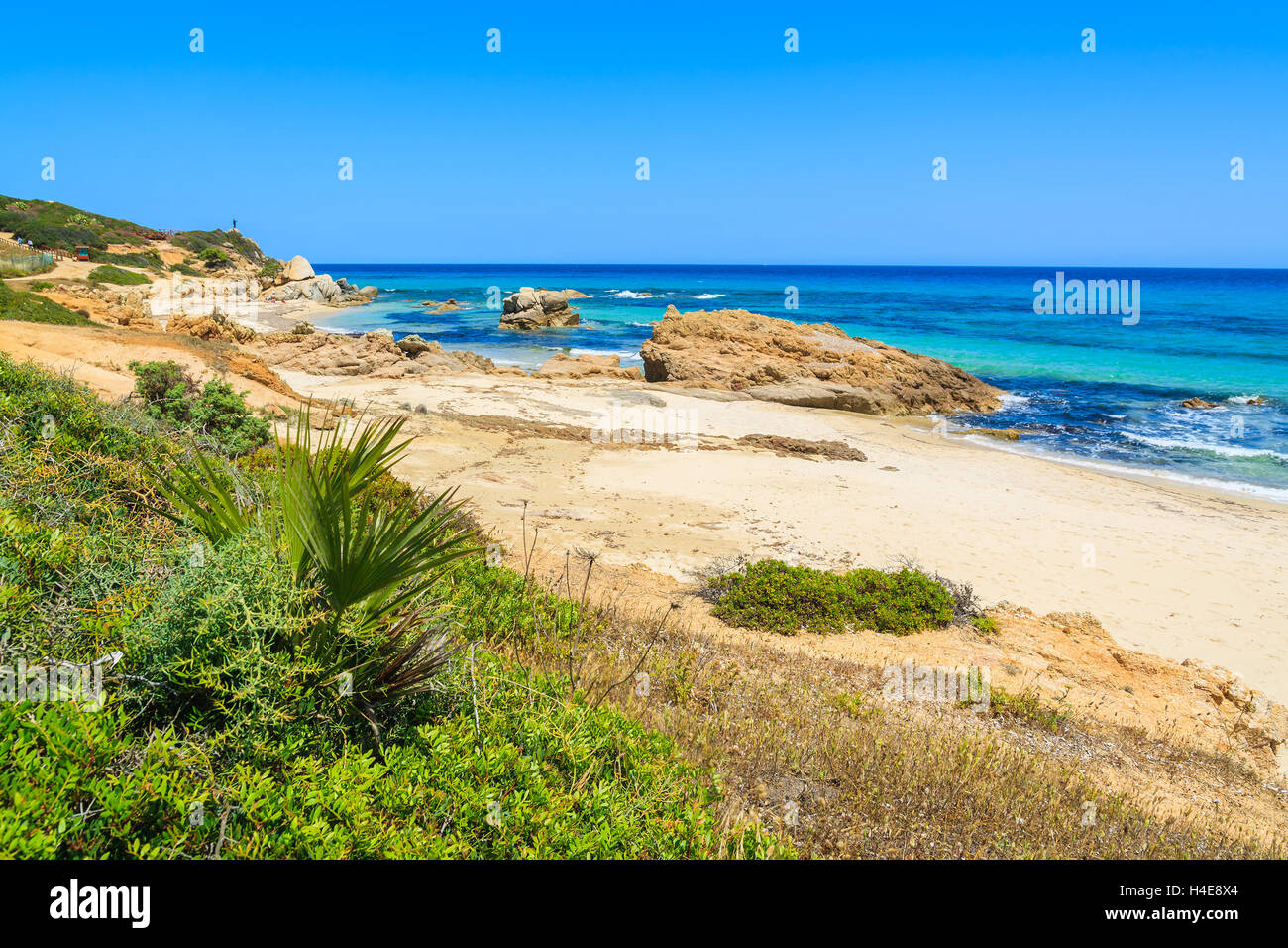 Peppino Strand und Kristall klaren türkisblauen Meer, Insel Sardinien, Italien Stockfoto