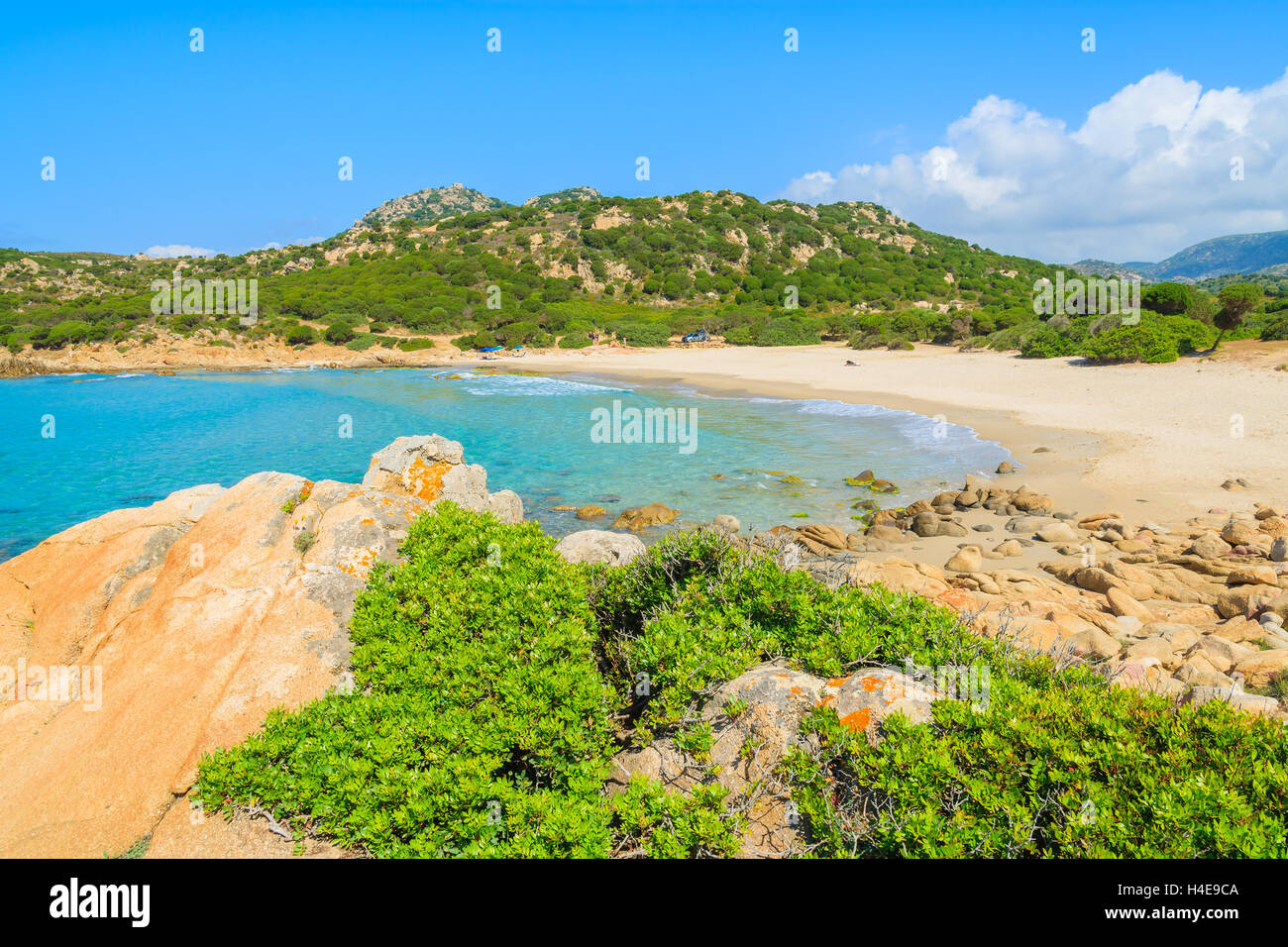 Idyllischer Strand von Cala Cipolla, Insel Sardinien, Italien Stockfoto