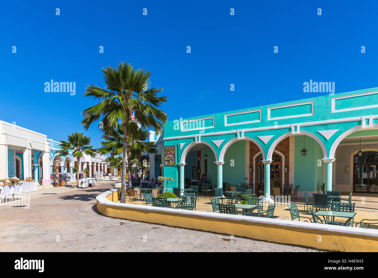 Pueblo La Estrella, Village Shopping Center, Cayo Santa Maria, Villa Clara, Kuba, der Republik Kuba, die großen Antillen, Karibik Stockfoto